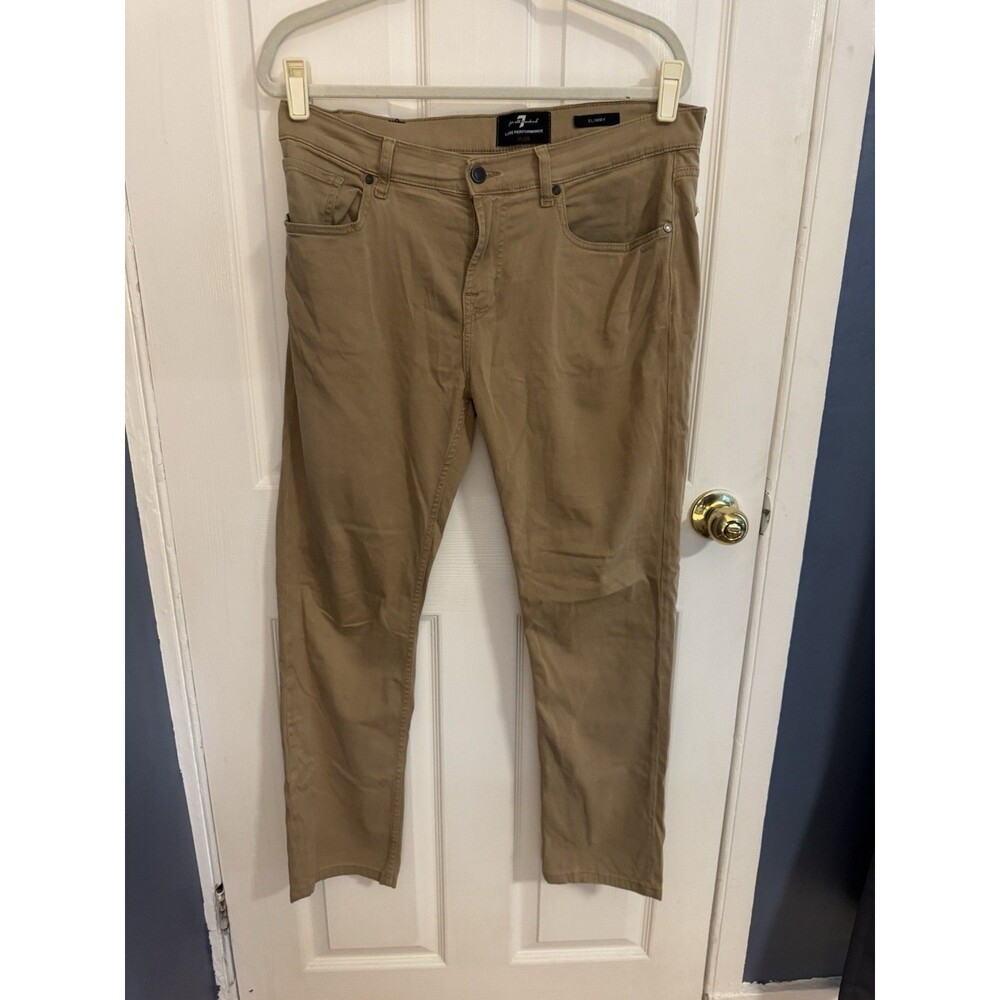7 for all mankind luxe performance Beige Chinos slimmy Size 33